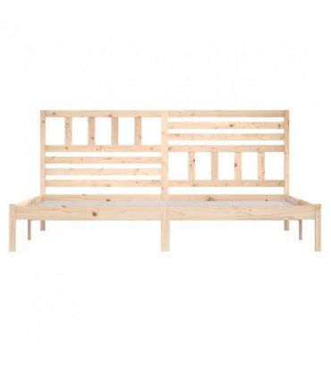 vidaXL Bed Frame without Mattress 180x200 cm Super King Solid Wood Pine — Colour: natural, Size: 180 x 200 cm