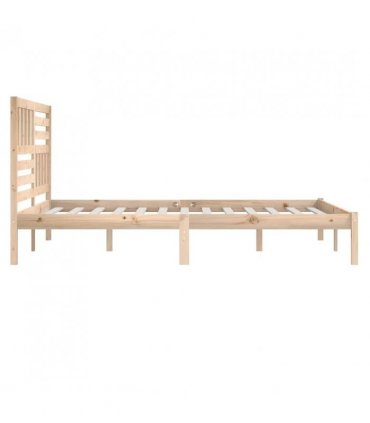 vidaXL Bed Frame without Mattress 180x200 cm Super King Solid Wood Pine — Colour: natural, Size: 180 x 200 cm