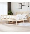 3101153 vidaXL Bed Frame without Mattress Solid Wood 140x200 cm (810082+814144) — Colour: natural, Size: 140 x 200 cm