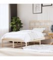 vidaXL Bed Frame | Natural Pine | Solid Pine Wood | Double | Durable | Bed Frame — Size: 120 x 200 cm