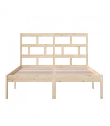 vidaXL Bed Frame | Natural Pine | Solid Pine Wood | Double | Durable | Bed Frame — Size: 120 x 200 cm