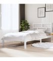 vidaXL Bed Frame | White | Solid Pine Wood | Single | Single Bed Frame — Size: 90 x 200 cm