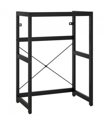 vidaXL Bathroom Washbasin Frame with Built-in Basin Black Iron — Size: 59 x 38 x 83 cm