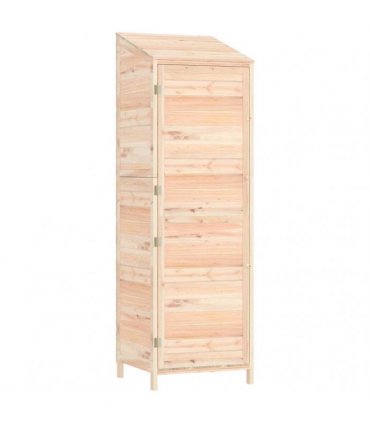 vidaXL Garden Shed 55x52x174.5 cm Solid Wood Fir — Colour: natural, Size: 55 x 52 x 174.5 cm