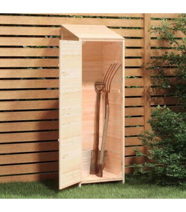 vidaXL Garden Shed 55x52x174.5 cm Solid Wood Fir — Colour: natural, Size: 55 x 52 x 174.5 cm