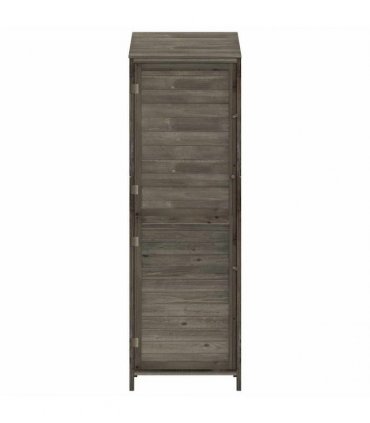 vidaXL Garden Shed Anthracite 55x52x174.5 cm Solid Wood Fir — Size: 55 x 52 x 174.5 cm