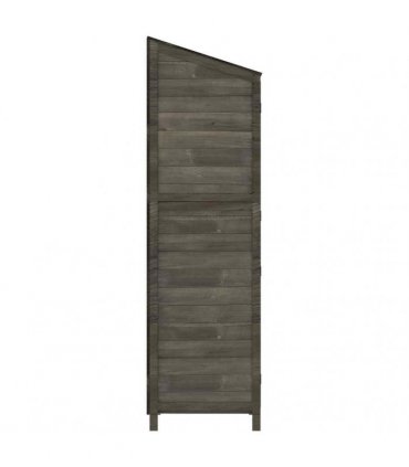 vidaXL Garden Shed Anthracite 55x52x174.5 cm Solid Wood Fir — Size: 55 x 52 x 174.5 cm