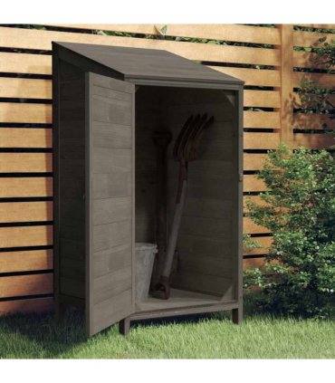 vidaXL Garden Shed | Anthracite | Solid fir wood | Compact | Garden Shed — Size: 55 x 52 x 112 cm