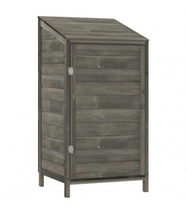 vidaXL Garden Shed | Anthracite | Solid fir wood | Compact | Garden Shed — Size: 55 x 52 x 112 cm