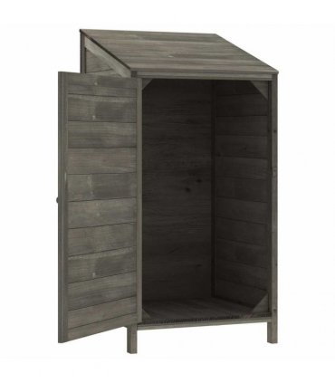 vidaXL Garden Shed | Anthracite | Solid fir wood | Compact | Garden Shed — Size: 55 x 52 x 112 cm