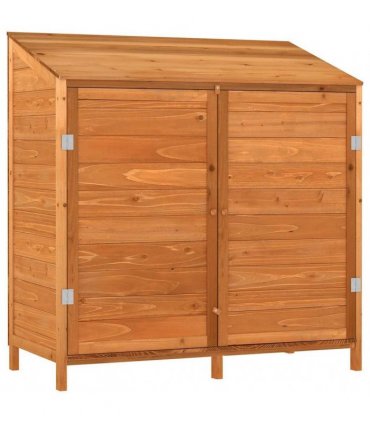 vidaXL Garden Shed Brown 102x52x112 cm Solid Wood Fir — Size: 102 x 52 x 112 cm