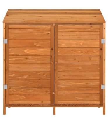 vidaXL Garden Shed Brown 102x52x112 cm Solid Wood Fir — Size: 102 x 52 x 112 cm
