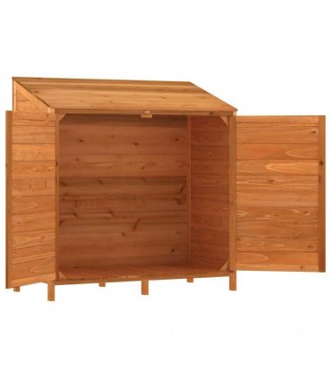 vidaXL Garden Shed Brown 102x52x112 cm Solid Wood Fir — Size: 102 x 52 x 112 cm