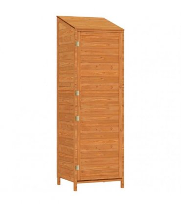 vidaXL Garden Shed Brown 55x52x174.5 cm Solid Wood Fir — Size: 55 x 52 x 174.5 cm