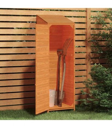 vidaXL Garden Shed Brown 55x52x174.5 cm Solid Wood Fir — Size: 55 x 52 x 174.5 cm
