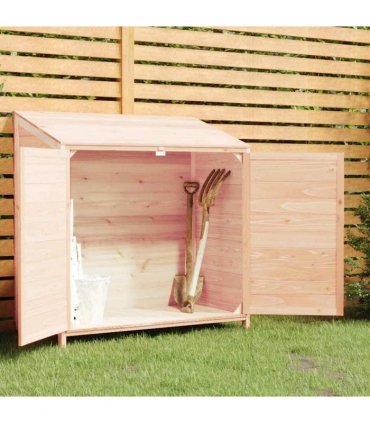 vidaXL Garden Shed 102x52x112 cm Solid Wood Fir — Colour: natural, Size: 102 x 52 x 112 cm