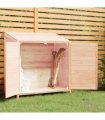 vidaXL Garden Shed 102x52x112 cm Solid Wood Fir — Colour: natural, Size: 102 x 52 x 112 cm