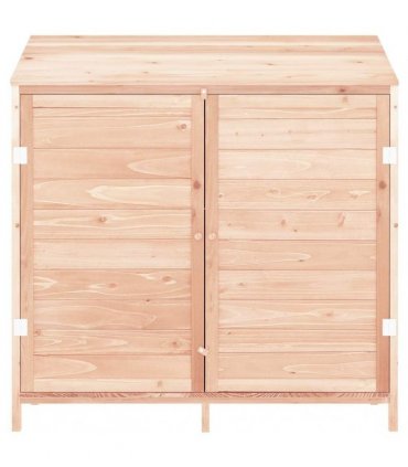 vidaXL Garden Shed 102x52x112 cm Solid Wood Fir — Colour: natural, Size: 102 x 52 x 112 cm