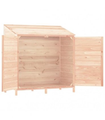 vidaXL Garden Shed 102x52x112 cm Solid Wood Fir — Colour: natural, Size: 102 x 52 x 112 cm