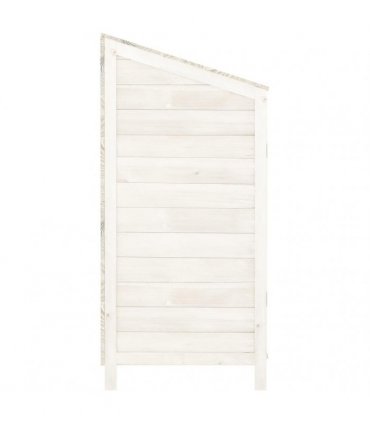 vidaXL Garden Shed White 102x52x112 cm Solid Wood Fir — Size: 102 x 52 x 112 cm
