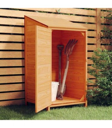 vidaXL Garden Shed Brown 55x52x112 cm Solid Wood Fir — Size: 55 x 52 x 112 cm