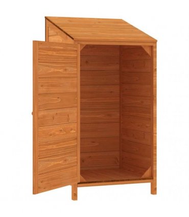 vidaXL Garden Shed Brown 55x52x112 cm Solid Wood Fir — Size: 55 x 52 x 112 cm