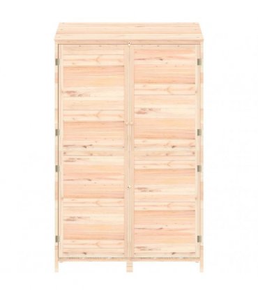 vidaXL Garden Shed 102x52x174.5 cm Solid Wood Fir — Colour: natural, Size: 102 x 52 x 174.5 cm