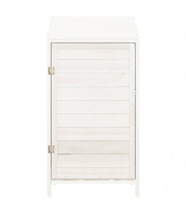 vidaXL Garden Shed | White | Solid fir wood | Small | Garden Shed | Rectangular — Size: 55 x 52 x 112 cm