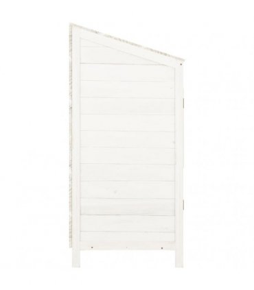 vidaXL Garden Shed | White | Solid fir wood | Small | Garden Shed | Rectangular — Size: 55 x 52 x 112 cm