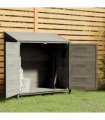 vidaXL Garden Shed Anthracite 102x52x112 cm Solid Wood Fir — Size: 102 x 52 x 112 cm