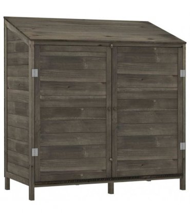 vidaXL Garden Shed Anthracite 102x52x112 cm Solid Wood Fir — Size: 102 x 52 x 112 cm