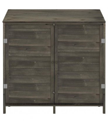 vidaXL Garden Shed Anthracite 102x52x112 cm Solid Wood Fir — Size: 102 x 52 x 112 cm