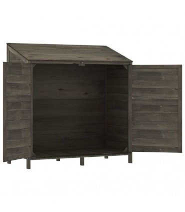 vidaXL Garden Shed Anthracite 102x52x112 cm Solid Wood Fir — Size: 102 x 52 x 112 cm