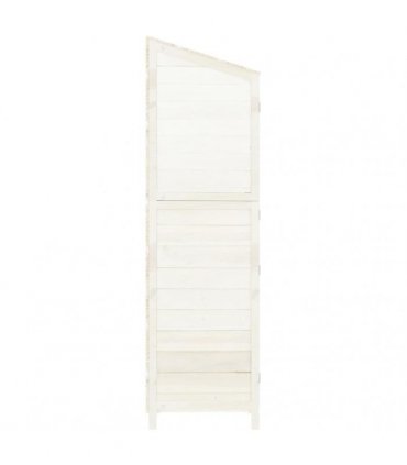 vidaXL Garden Shed White 102x52x174.5 cm Solid Wood Fir — Size: 102 x 52 x 174.5 cm