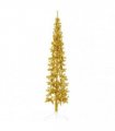 vidaXL Slim Artificial Half Christmas Tree with Stand Gold 240 cm
