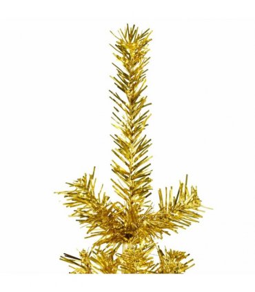vidaXL Slim Artificial Half Christmas Tree with Stand Gold 240 cm