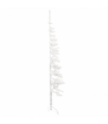 vidaXL Slim Artificial Half Christmas Tree with Stand White 150 cm