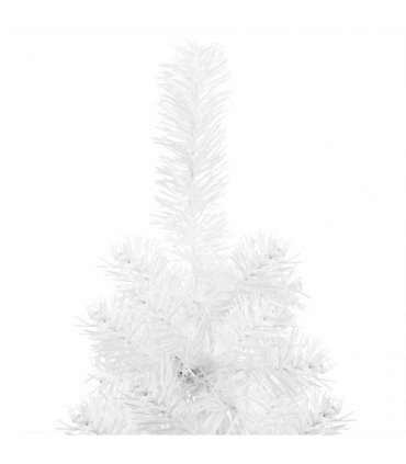 vidaXL Slim Artificial Half Christmas Tree with Stand White 150 cm