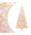 vidaXL Artificial Christmas Tree with Iridescent Tips White 240 cm PVC — Size: 240 x 120 cm