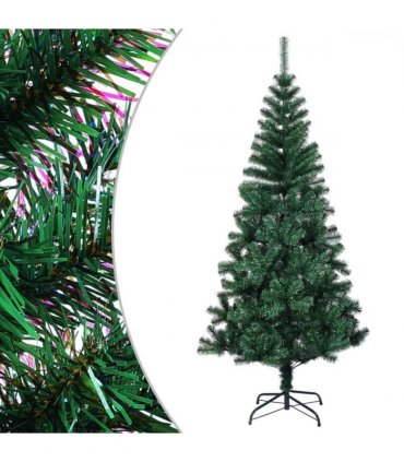 vidaXL Artificial Christmas Tree with Iridescent Tips Green 240 cm PVC — Size: 240 x 120 cm