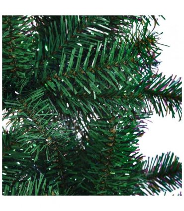 vidaXL Christmas Tree | Green with Iridescent Tips | PVC, Steel | Large — Size: 210 x 110 cm
