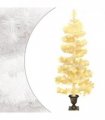 vidaXL Swirl Christmas Tree | White | PVC, Steel | Medium | Swirl Christmas Tree — Size: 120 x 65 cm
