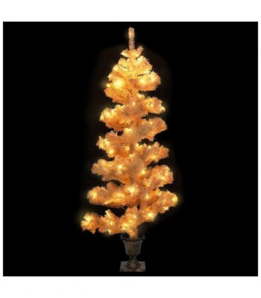 vidaXL Swirl Christmas Tree | White | PVC, Steel | Medium | Swirl Christmas Tree — Size: 120 x 65 cm