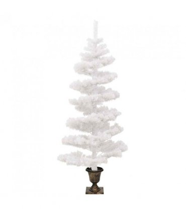 vidaXL Swirl Christmas Tree | White | PVC, Steel | Medium | Swirl Christmas Tree — Size: 120 x 65 cm