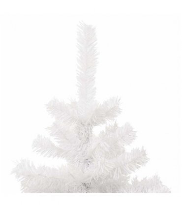 vidaXL Swirl Pre-lit Christmas Tree with Stand White 150 cm PVC — Size: 150 x 80 cm