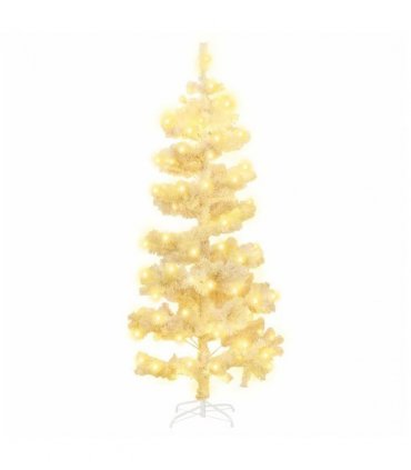 vidaXL Swirl Pre-lit Christmas Tree with Stand White 180 cm PVC — Size: 180 x 95 cm