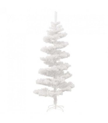 vidaXL Swirl Pre-lit Christmas Tree with Stand White 180 cm PVC — Size: 180 x 95 cm