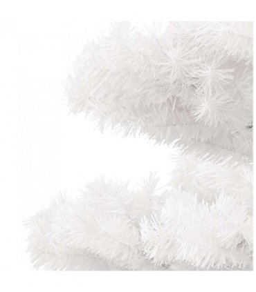 vidaXL Swirl Pre-lit Christmas Tree with Stand White 180 cm PVC — Size: 180 x 95 cm