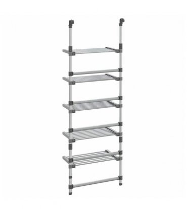vidaXL 5-Tier Hanging Laundry Drying Rack Aluminium — Size: 50 x 25 x 187 cm