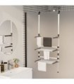 vidaXL 3-Tier Hanging Laundry Drying Rack Aluminium — Size: 50 x 25 x 135 cm